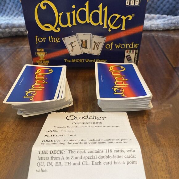Quiddler Word Card Game "The Short Word Game" Fun‎ Words Solo & Family Travel - Picture 1 of 3